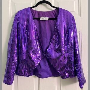 VINTAGE Claralura Sequin Jacket in Purple 💜